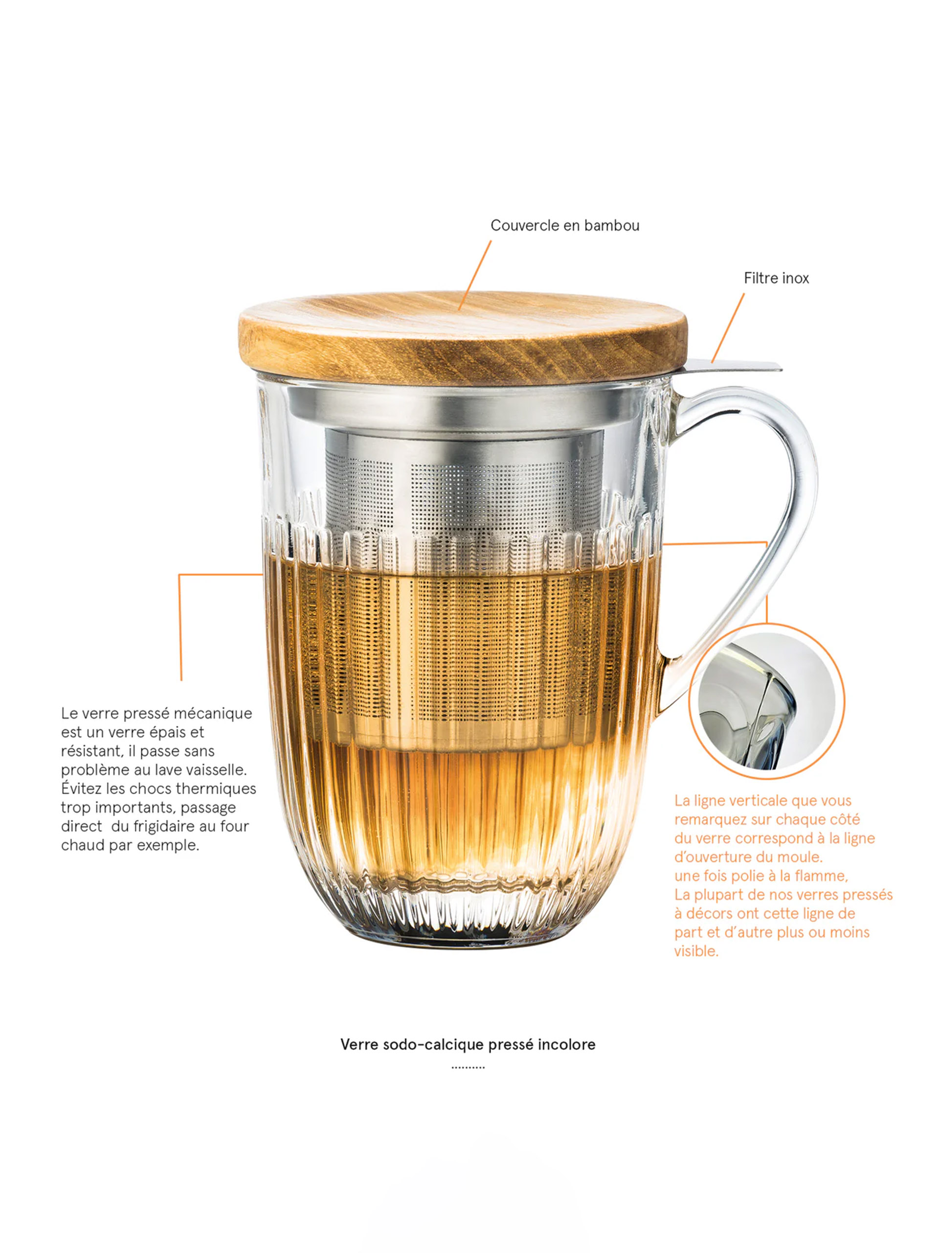Tisani&egrave;re couvercle bois - LA ROCHERE  Transparent , Maison Bensimon