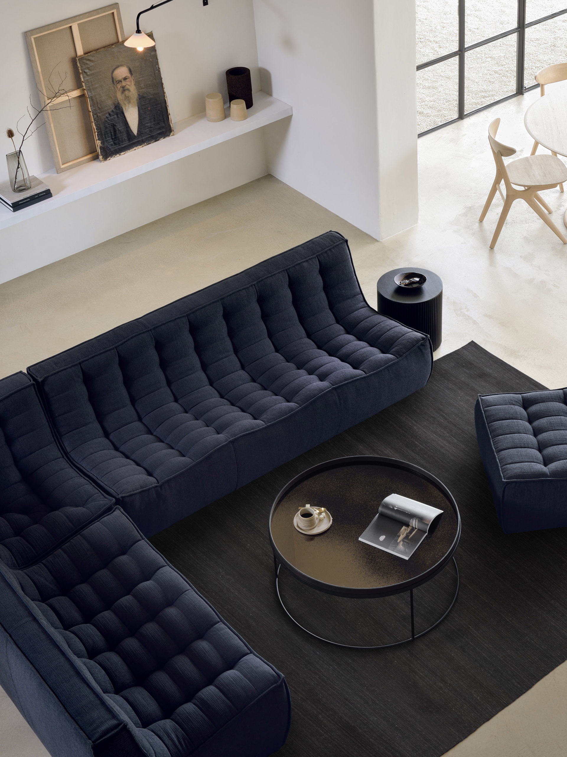 CANAPE N701 JACQUES DENEEF - ETHNICRAFT Graphite , Maison Bensimon