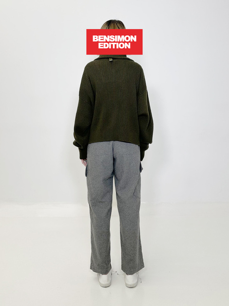 PULL GREGO BENSIMON EDITION  Kaki , Pr&ecirc;t-&agrave;-porter Bensimon