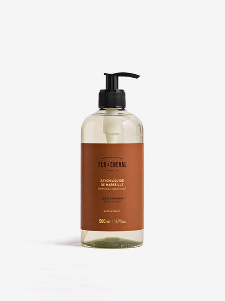 SAVON LIQUIDE 500ML FLEURS D'ORANGER - FER A CHEVAL  Orange , Maison Bensimon