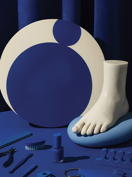 PLATEAU ARRONDI WAVE - GANGZAI  Bleu , Maison Bensimon