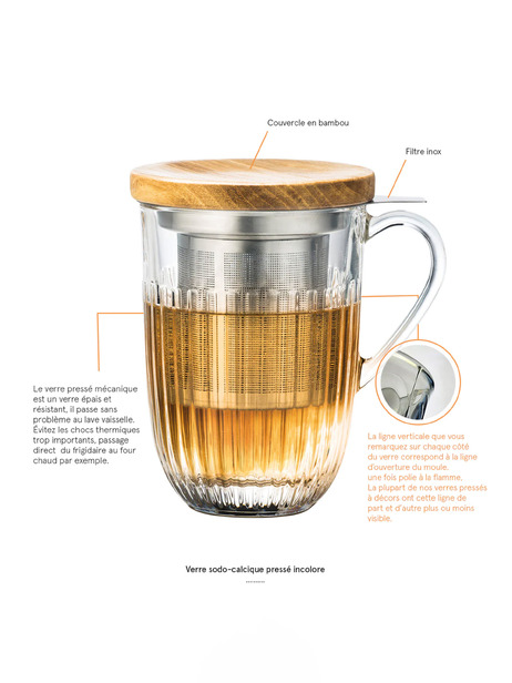Tisani&egrave;re couvercle bois - LA ROCHERE  Transparent , Maison Bensimon