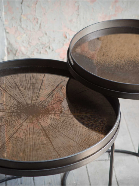 PLATEAU MIROIR - ETHNICRAFT  Noir , Maison Bensimon