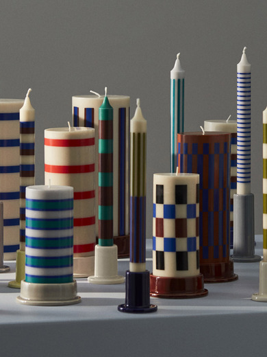 SET DE 4 BOUGIES VERT & BORDEAUX - HAY  Multicolore , Maison Bensimon