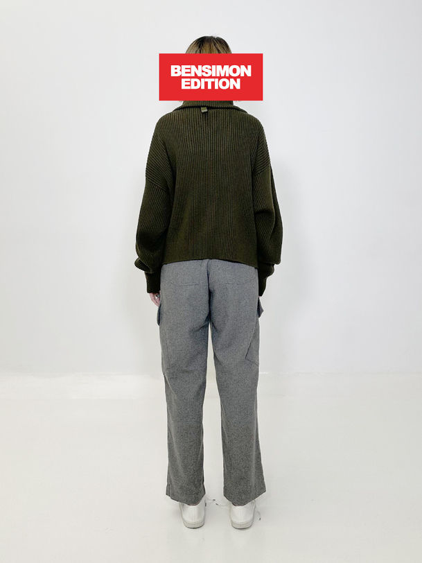 PULL GREGO BENSIMON EDITION  Kaki , Pr&ecirc;t-&agrave;-porter Bensimon