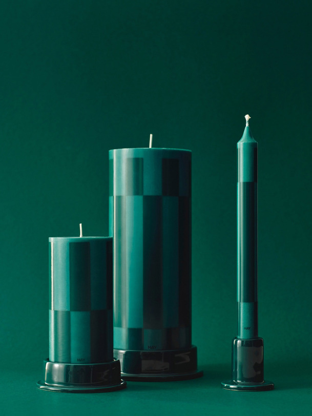 COLUMN CANDLE GREEN T.S - HAY  Vert , Maison Bensimon