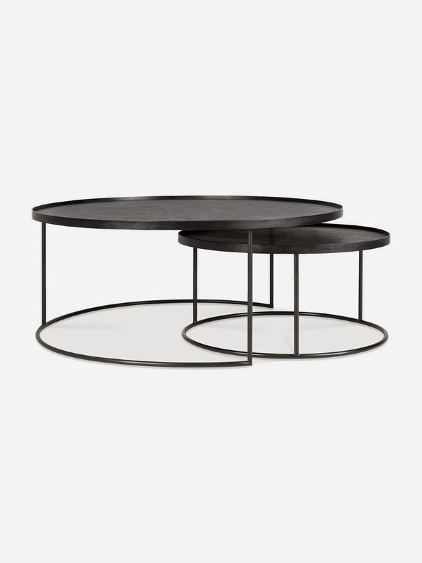 SET TABLES BASSES - ETHNICRAFT Noir , Maison Bensimon