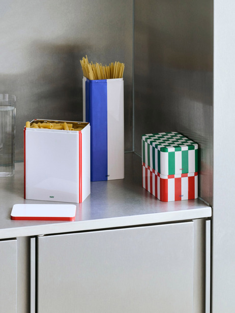 BOITE EN METAL VERT/BLANC - HAY  Vert , Maison Bensimon