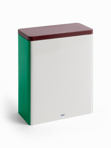 BOITE EN METAL TRICOLORE MARRON/VERT/BLANC - HAY  Multicolore , Maison Bensimon