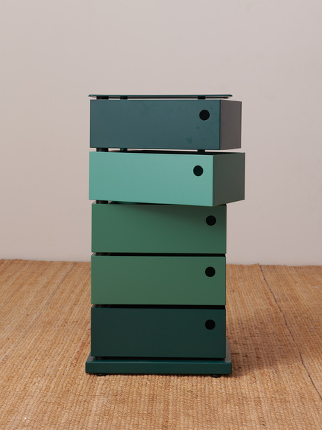 MEUBLE 5 TIROIRS PIVOTANTS  Vert , Maison Bensimon 