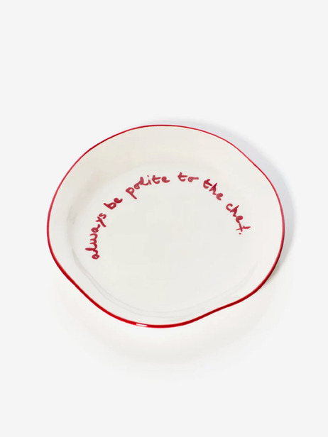 ASSIETTE BE POLITE TO THE CHEF - THE ECLECTIC LIFESTYLE  Rouge , Maison Bensimon