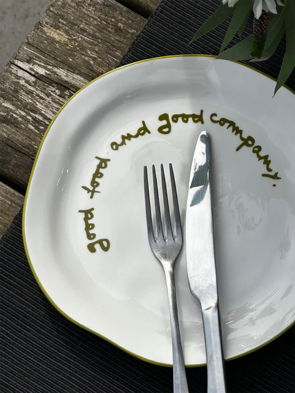 ASSIETTE GOOD FOOD GOOD COMPANY - THE ECLECTIC LIFESTYLE Vert , Maison Bensimon