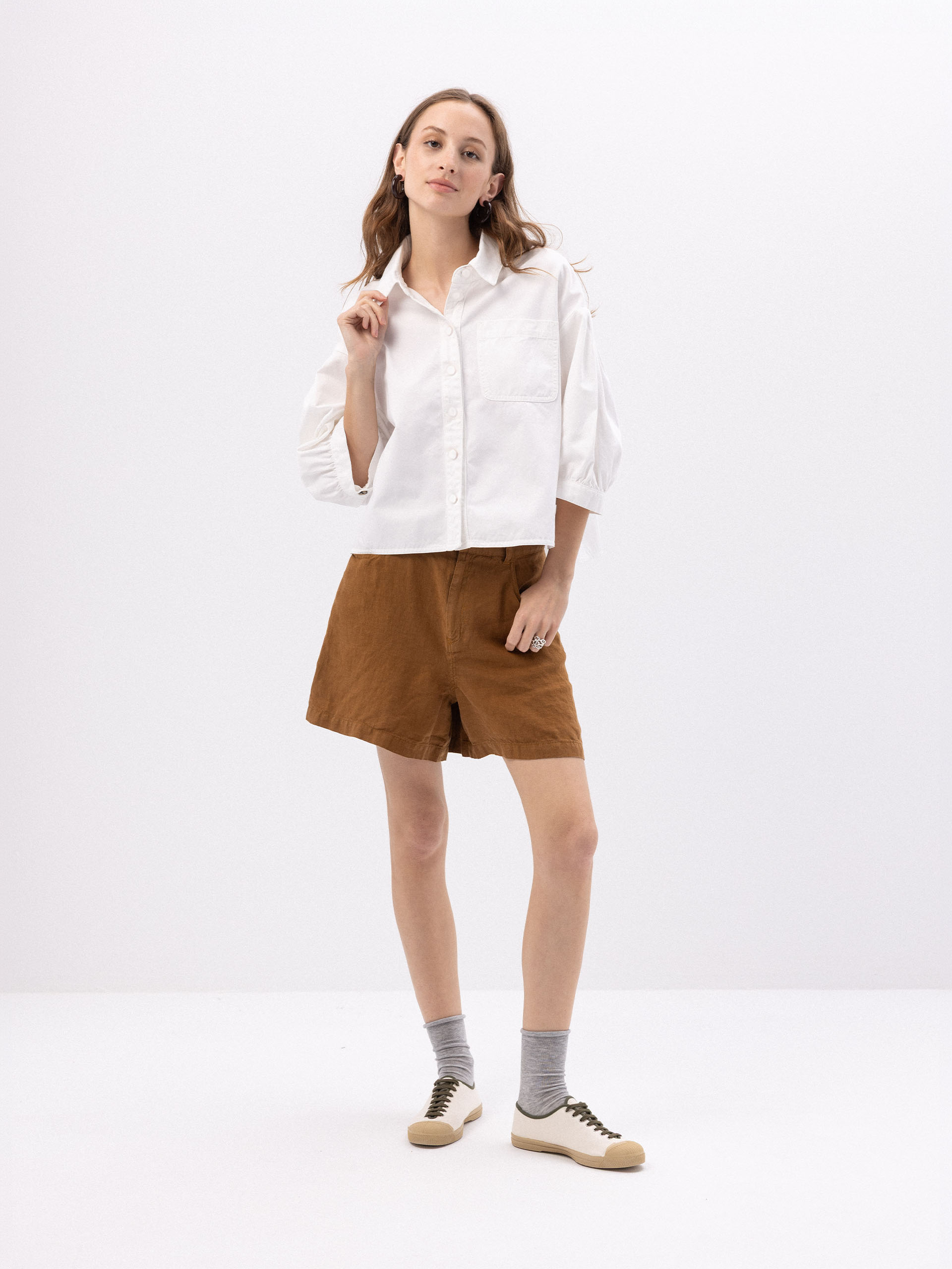 CHEMISE PRETTINA  Blanc , Pr&ecirc;t-&agrave;-porter Bensimon