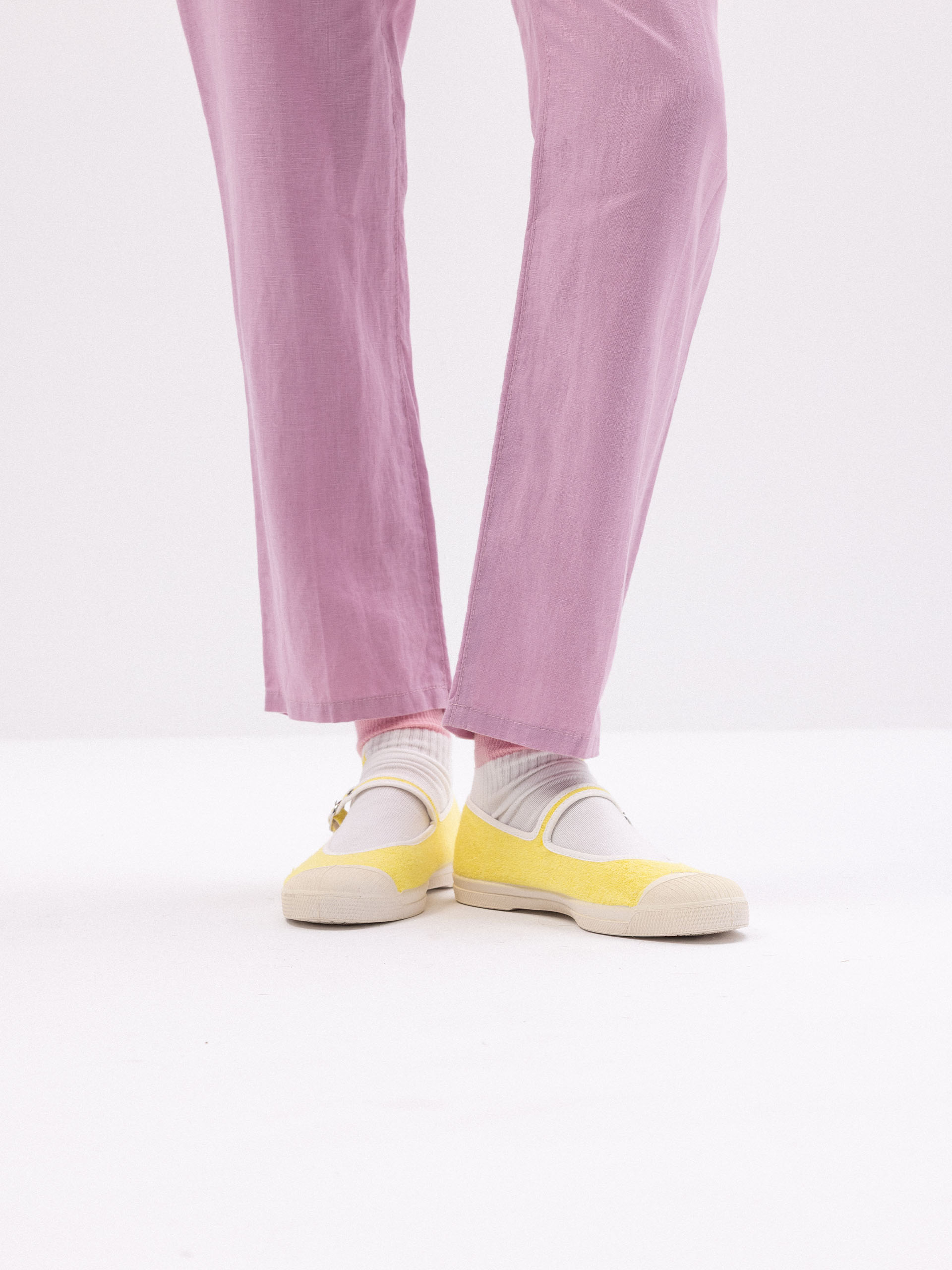 TENNIS BABIES EPONGE FEMME  Jaune , Tennis & Chaussures Bensimon