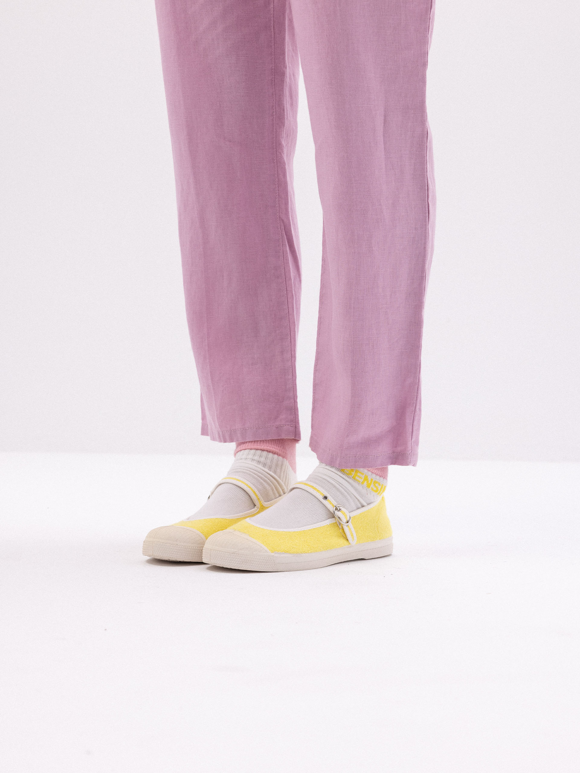 TENNIS BABIES EPONGE FEMME  Jaune , Tennis & Chaussures Bensimon