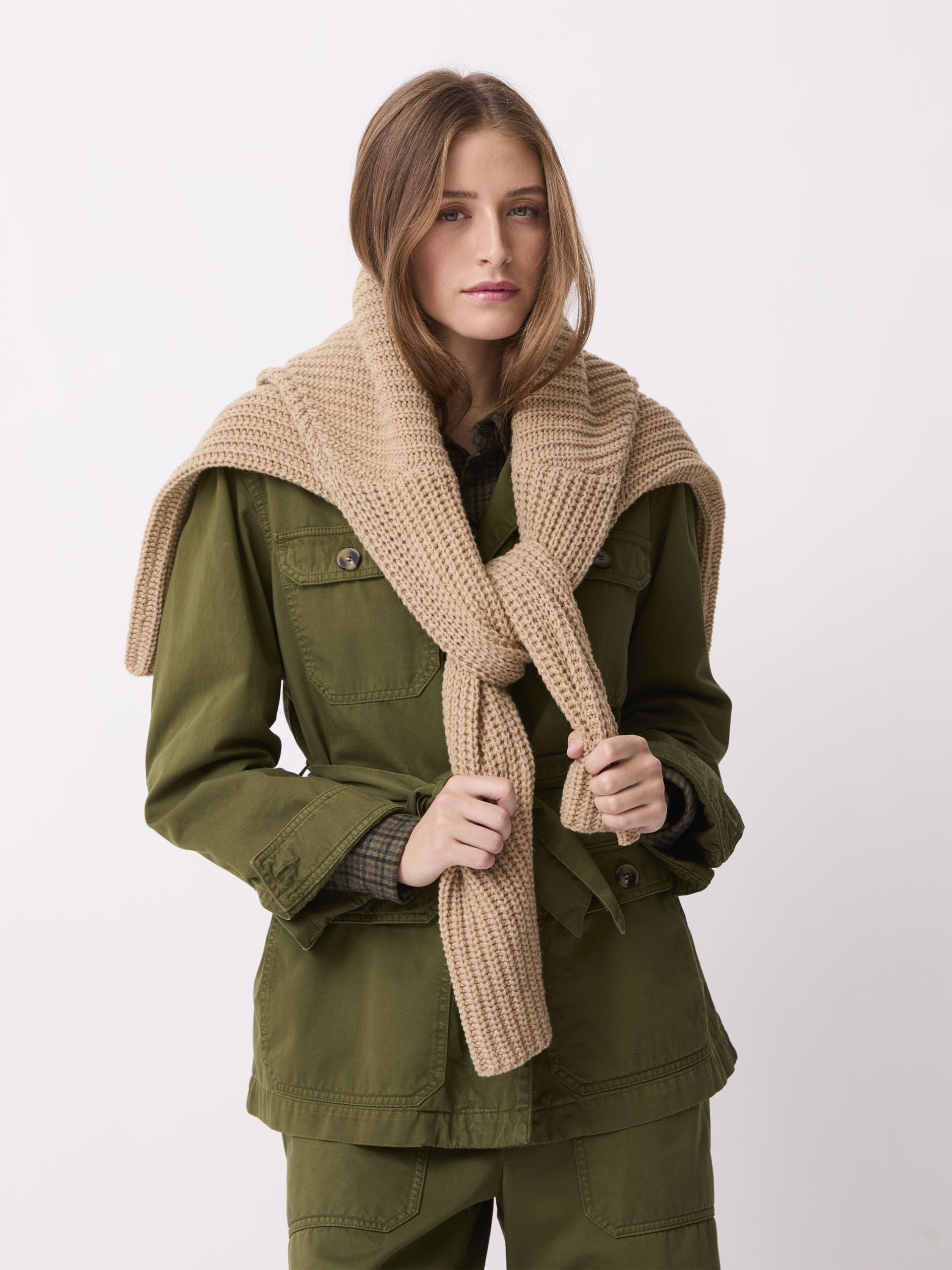 VESTE PIERO  Kaki , Pr&ecirc;t-&agrave;-porter Bensimon