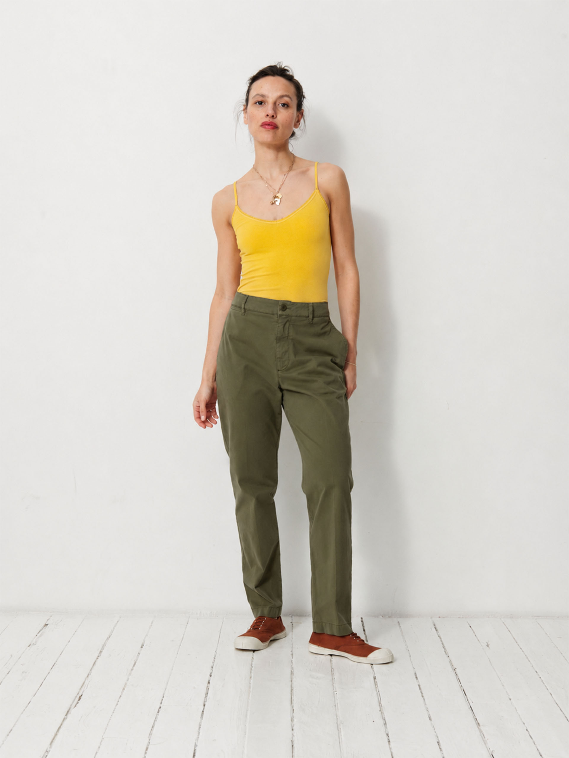 PANTALON BEGONIA  Kaki , Pr&ecirc;t-&agrave;-porter Bensimon