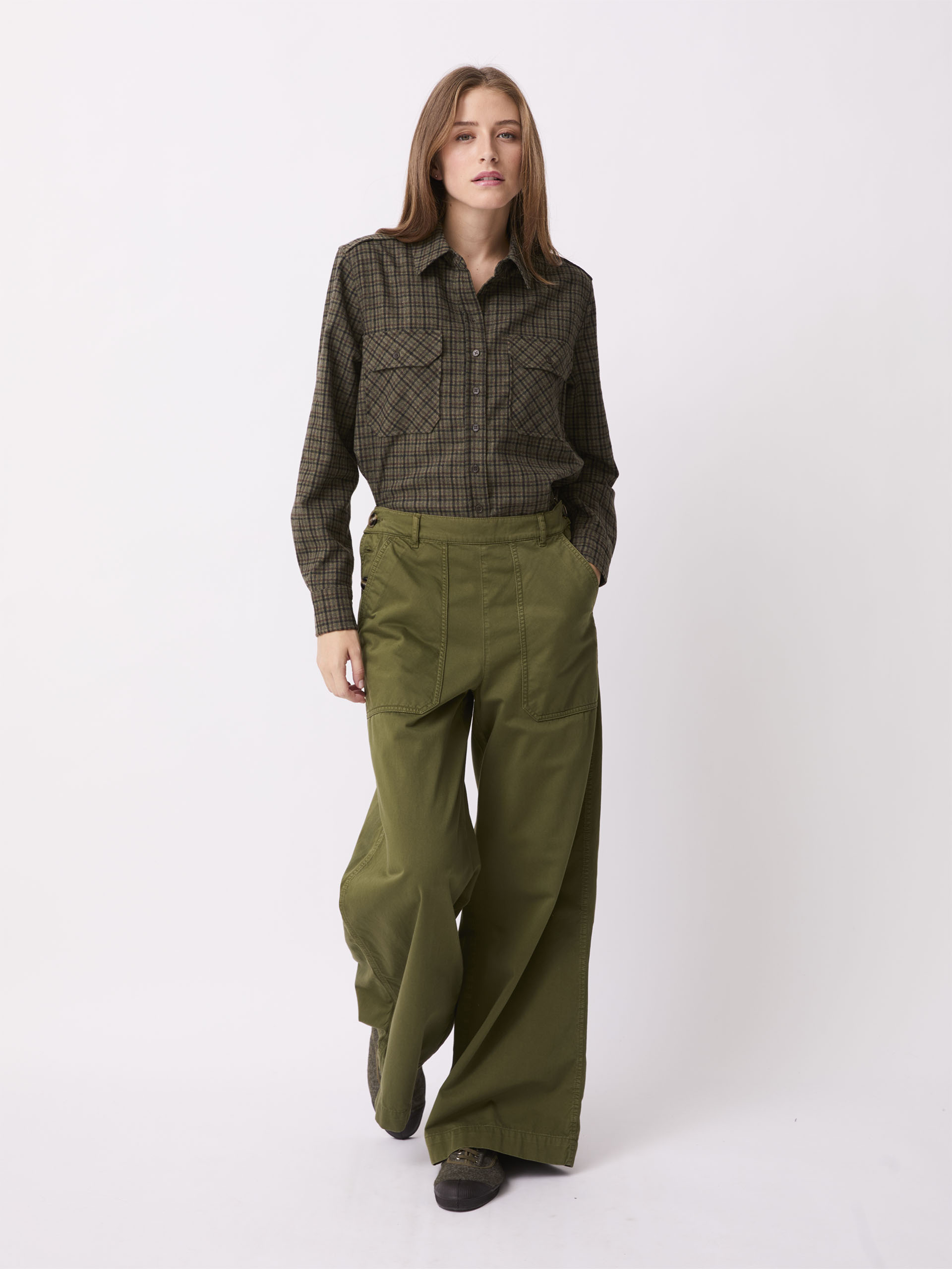 PANTALON PACOME  Kaki , Pr&ecirc;t-&agrave;-porter Bensimon