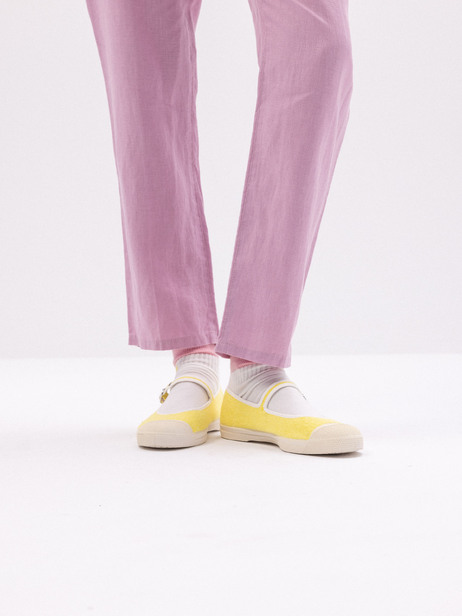TENNIS BABIES EPONGE FEMME  Jaune , Tennis & Chaussures Bensimon