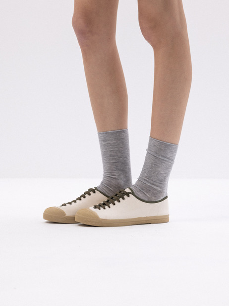 TENNIS LACETS BOXE FEMME  Ecru , Tennis & Chaussures Bensimon