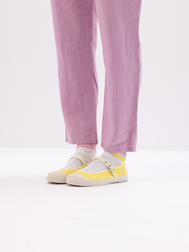TENNIS BABIES EPONGE FEMME  Jaune , Tennis & Chaussures Bensimon