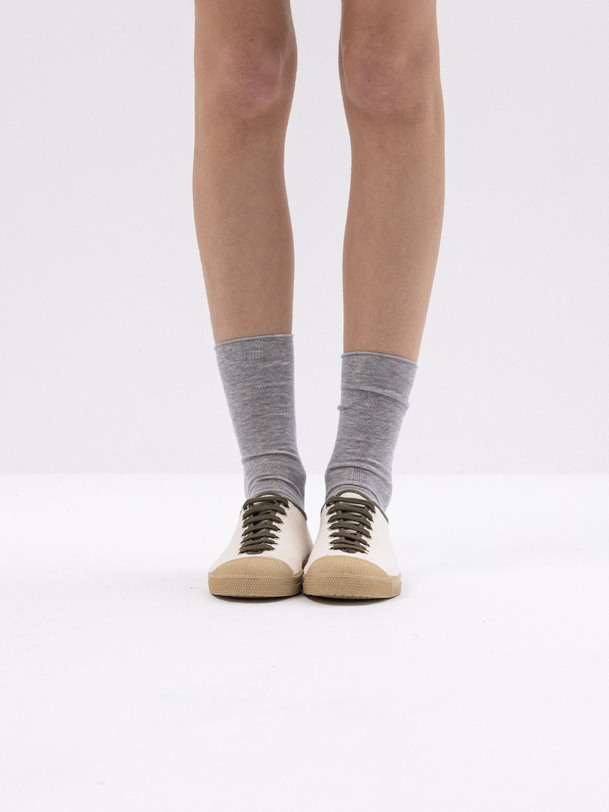 TENNIS LACETS BOXE FEMME  Ecru , Tennis & Chaussures Bensimon