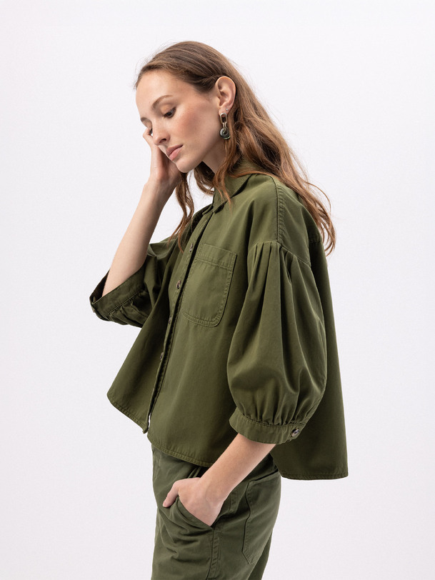 CHEMISE PRETTINA  Kaki , Pr&ecirc;t-&agrave;-porter Bensimon