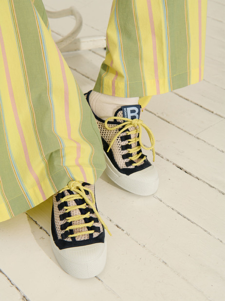 TENNIS B79 ROMY PONY MESH  Blanc-marine , Tennis & Chaussures Bensimon