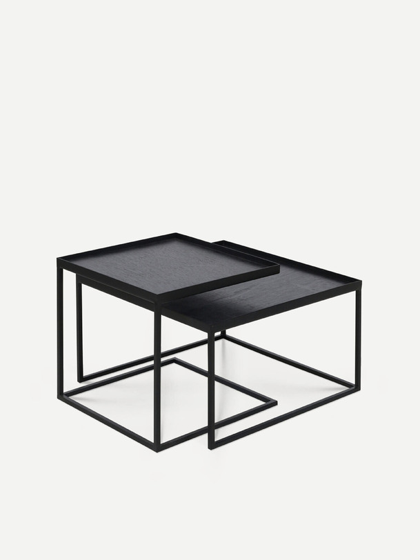 TABLE BASSE PLATEAU CARRE  Noir , z_offline Bensimon