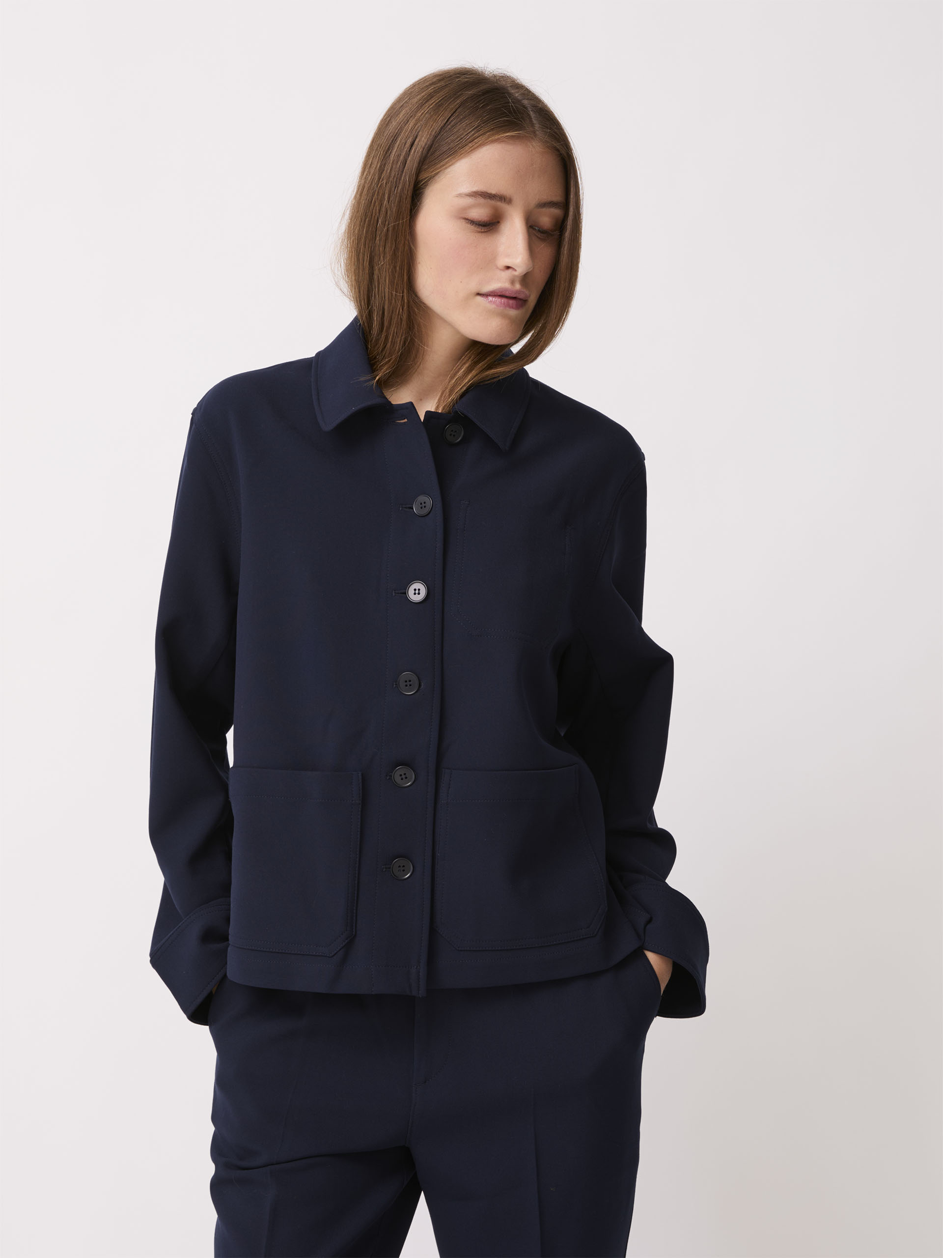 VESTE PARKER  Bleu roi , Pr&ecirc;t-&agrave;-porter Bensimon
