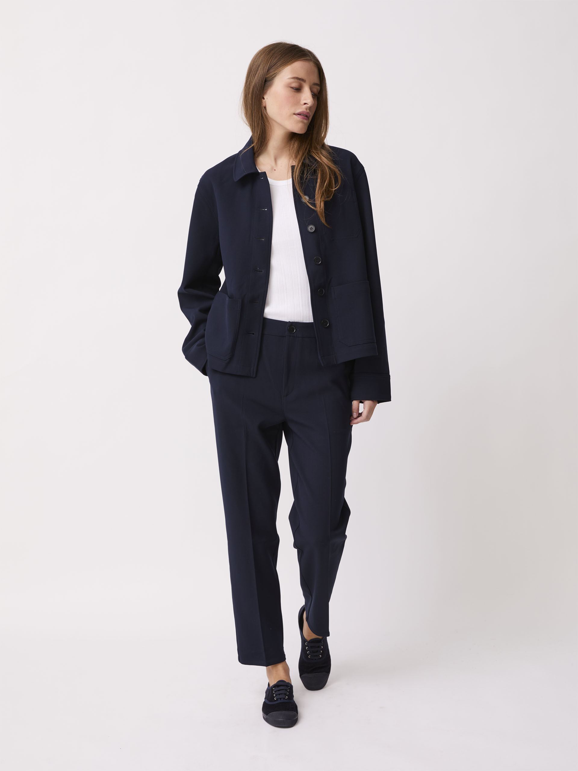 VESTE PARKER  Bleu roi , Pr&ecirc;t-&agrave;-porter Bensimon