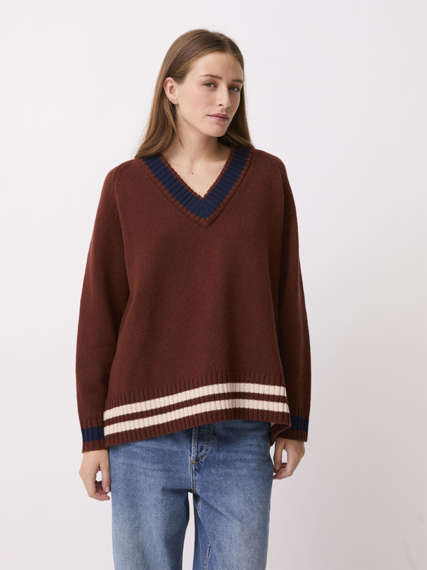 PULL RAISSA Lie de vin , Prêt-à-porter Bensimon