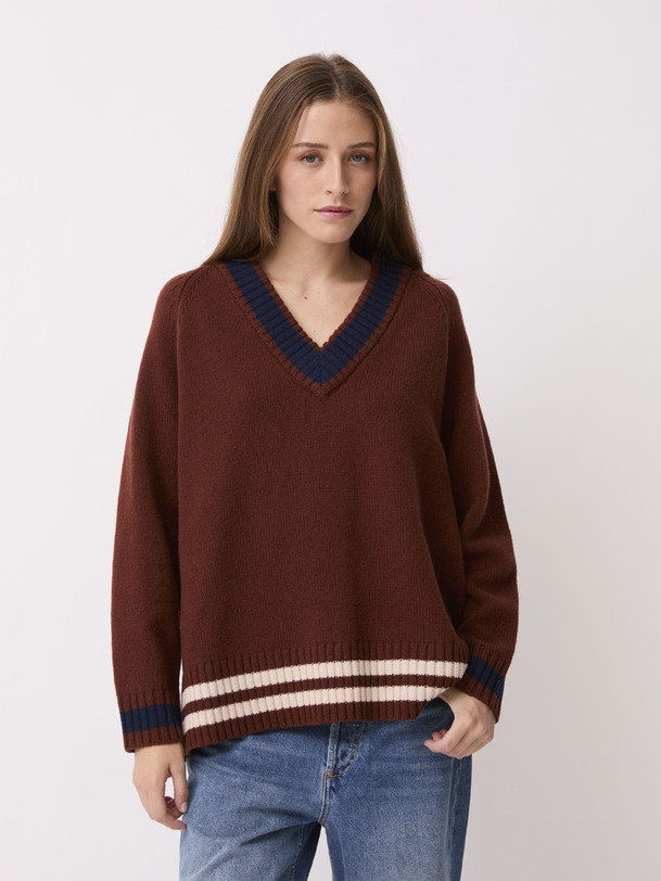 PULL RAISSA Lie de vin , Prêt-à-porter Bensimon