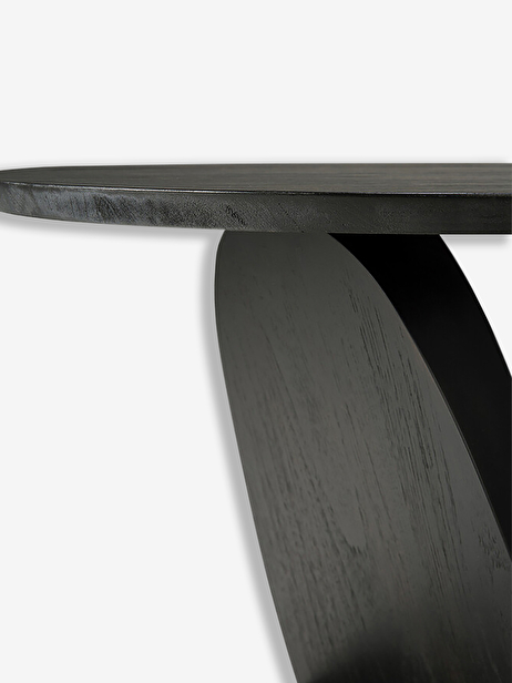 TABLE D'APPOINT OBLIC TECK - ETHNICRAFT  Noir , Maison Bensimon