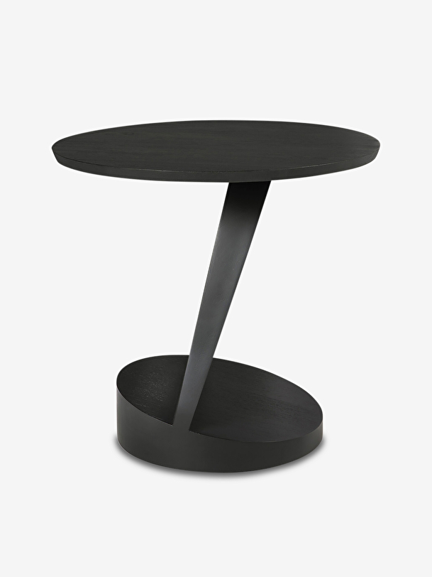 TABLE D'APPOINT OBLIC TECK - ETHNICRAFT Noir , Maison Bensimon