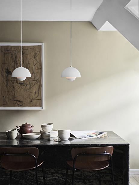 SUSPENSION FLOWERPOT VP1 BLANC MAT - &TRADITION  Blanc , Maison Bensimon