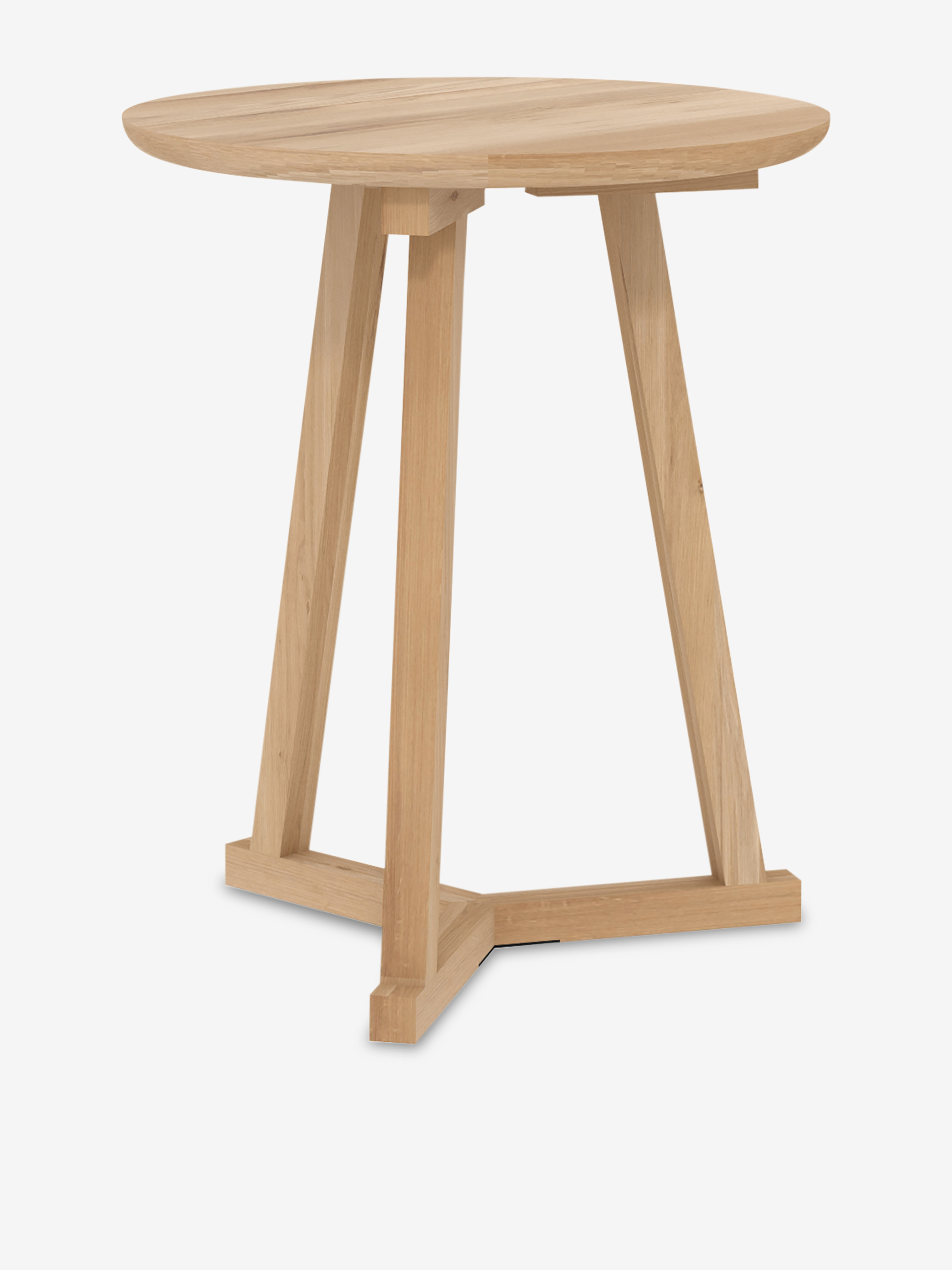 TABLE TRIPOD CHENE MASSIF - ETHNICRAFT Chene clair , Maison Bensimon