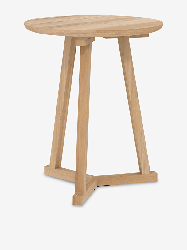 TABLE TRIPOD CHENE MASSIF - ETHNICRAFT Chene clair , Maison Bensimon
